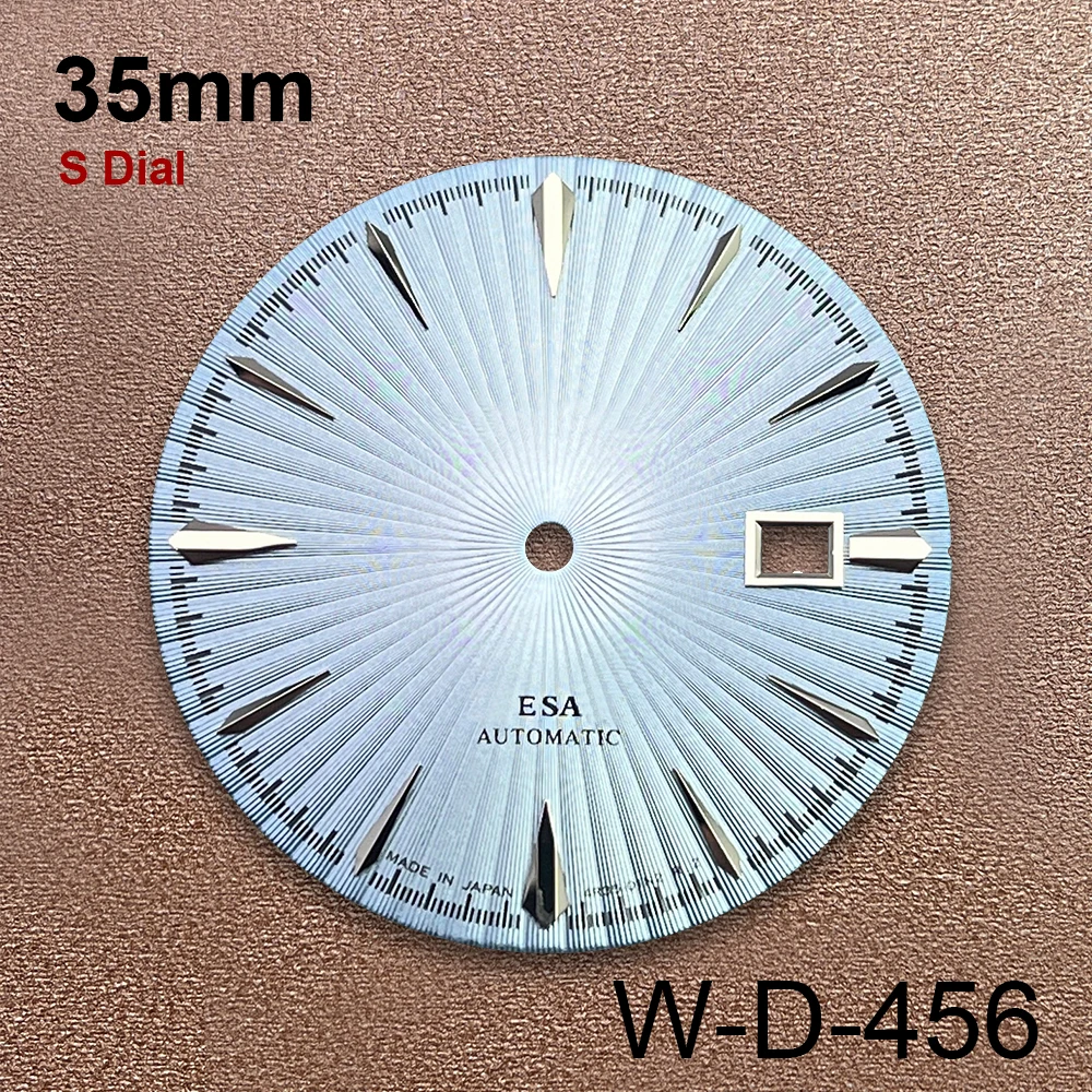 Esfera de cóctel con logotipo S de 35mm, adecuada para movimiento japonés NH35, accesorios de modificación de reloj con esfera degradado rojo de alta calidad