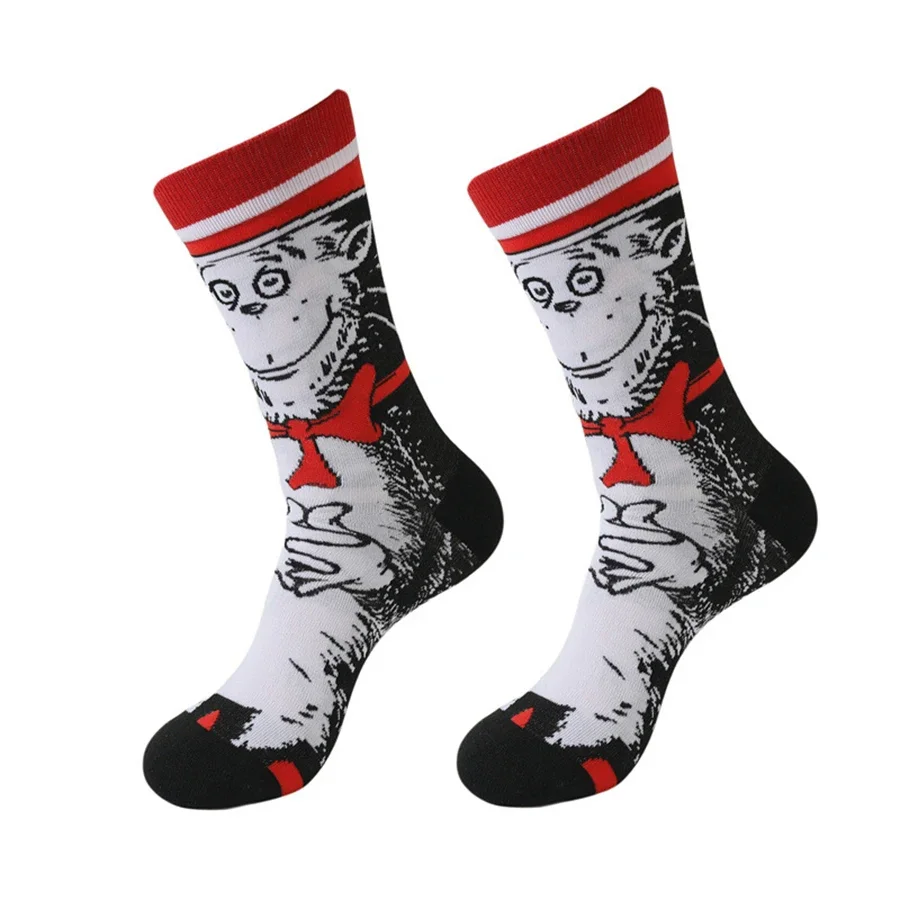 MINISO Disney Christmas Cartoon Anime Socks Men Women Street Fashion Hip Hop Novelty Funny Calcetines