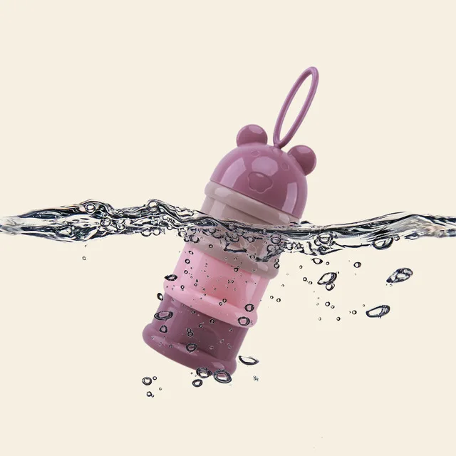 حاوية طعام مكونة من 3 طبقات، تركيبة أطفال محمولة لتخزين الحليب، حاوية مسحوق الحبوب الأساسية الكرتونية للأطفال الرضع #5