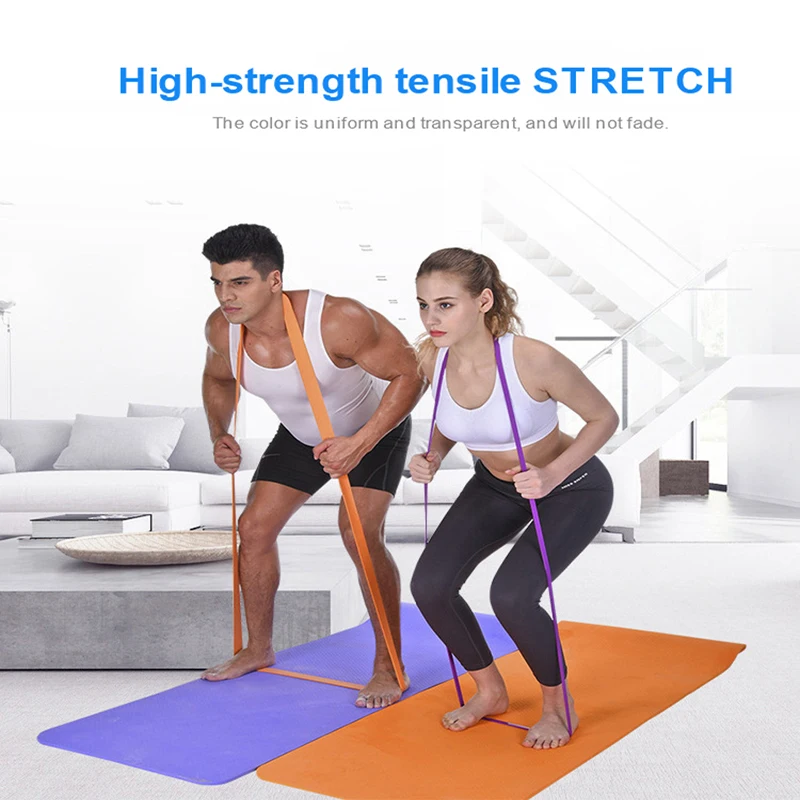Fasce di resistenza elastici lunghi 208cm fascia di resistenza per l'allenamento della forza dell'espansore di allenamento in palestra di casa