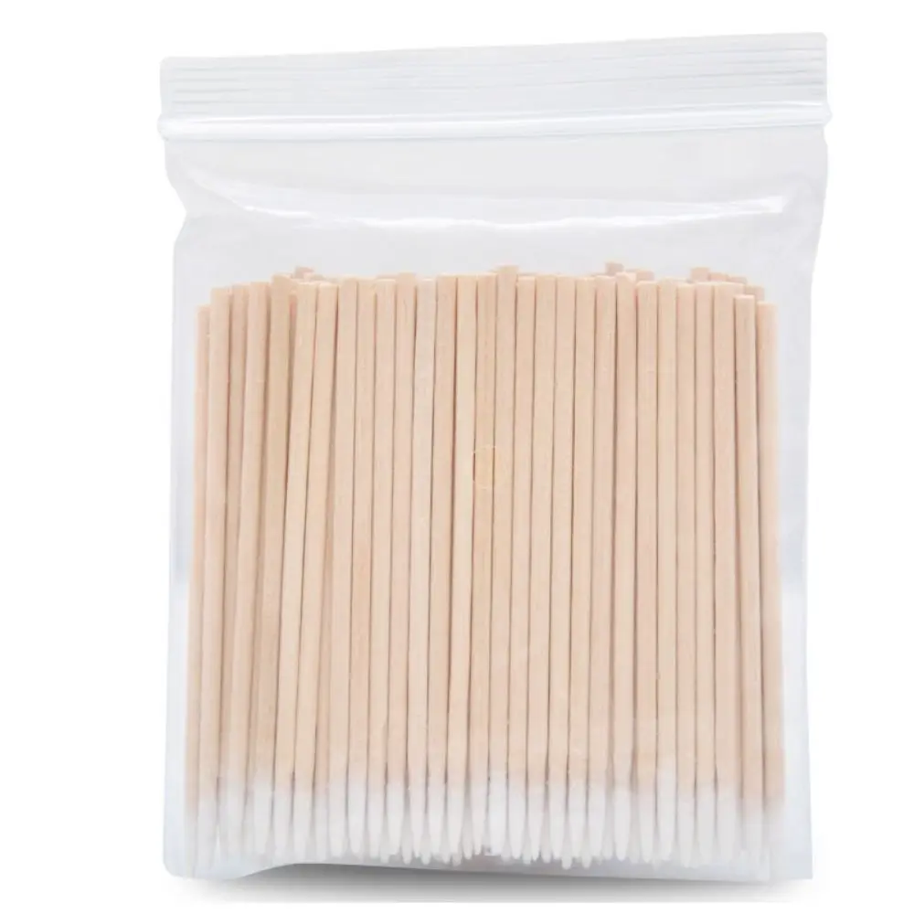 

Makeup Tool Disposable Embroidery Tattoo Supplies Disposable Cotton Swabs Cleaning Stick Wood Cotton Buds Swabs Micro Brushes