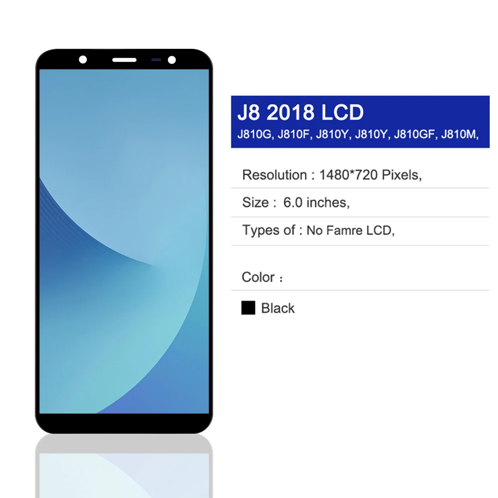 Pantalla LCD de 6,0 pulgadas para Samsung Galaxy J8 2018 J810, montaje de digitalizador con pantalla táctil para Samsung SM-J810M J810F J810Y J810