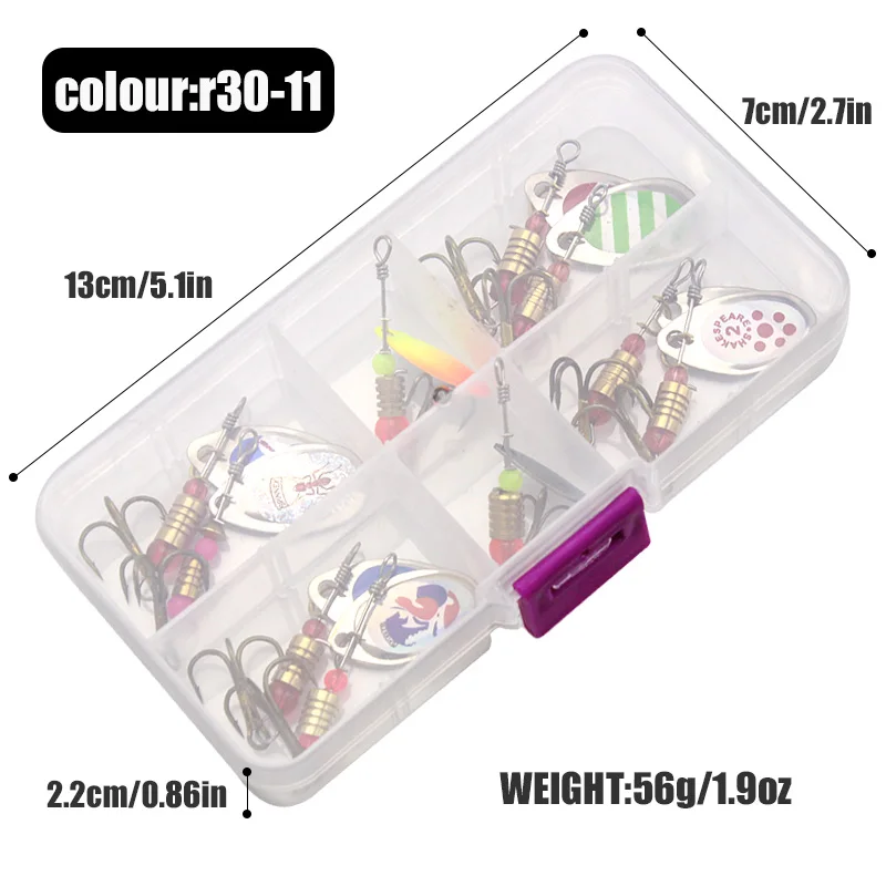 WEIHE Señuelos Giratorios Metal Compuesto – Cuchillas Pesca Deportiva - imagen 5