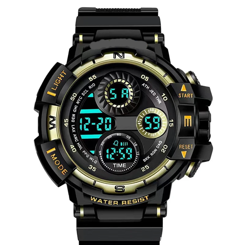 Military Black Digital Watch for Men Chronograph Sports Watches Waterproof Outdoor Clock G Infantry Shock Student Wristwatch