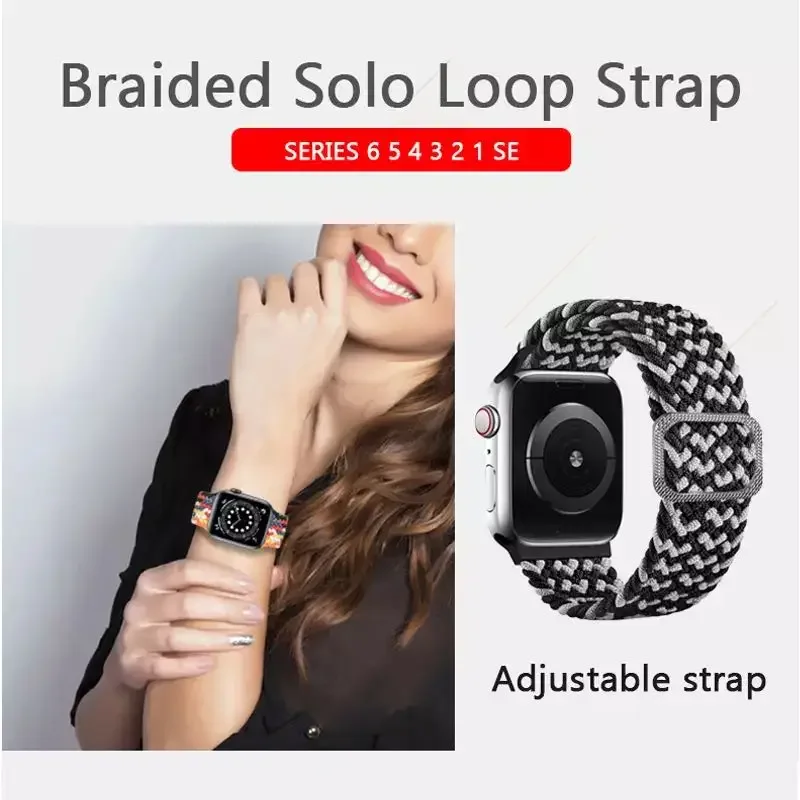 調節可能なナイロンストラップ Apple の時計バンド 49 ミリメートル 45 ミリメートル 44 ミリメートル 42 ミリメートル 41 ミリメートル 46 ミリメートル弾性リストバンド iwatch ウルトラ 10 9 8 7 6 5 4 SE ベルト