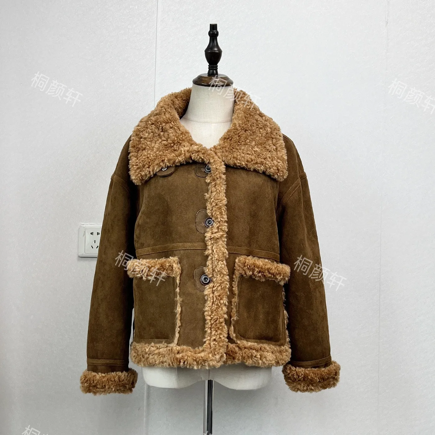 V Neck Hoodless Coat Loose Fit Elegant Commuting with Casual Long Sleeve Autumn Regular Length Raglan Sleeve Women Jacket