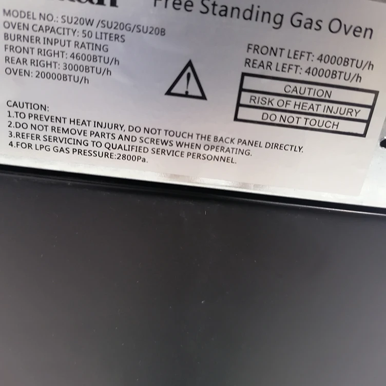 مظهر رقيق Cuire 4 موقد مطبخ غاز بشعلة نحاسية مع فرن