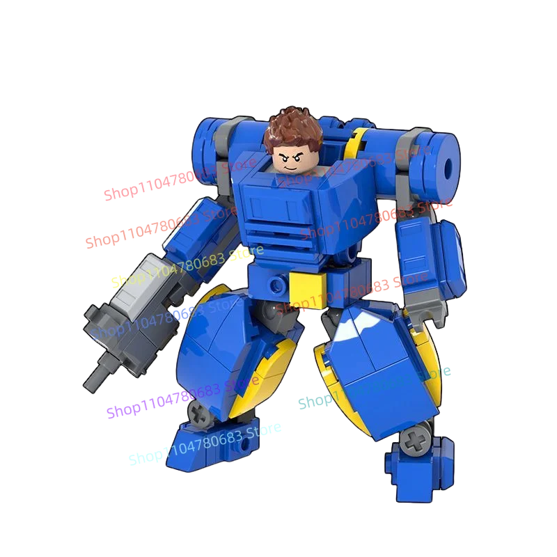 MOC nuevos bloques de construcción militares, Mini muñecas, juguetes Mecha de potencia ósea de ciencia ficción, regalos y adornos coleccionables