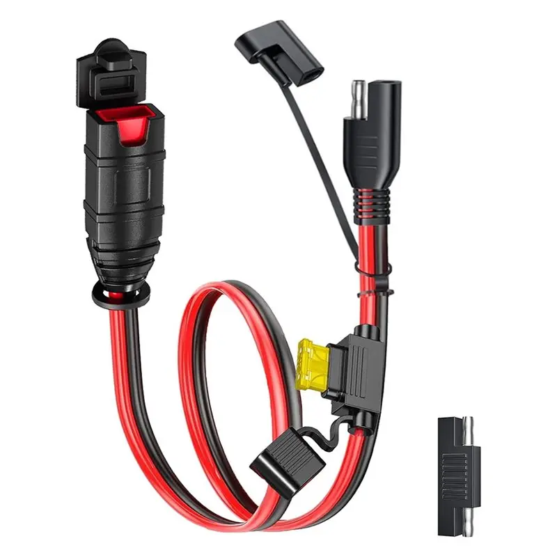 SAE Extension Cord For NOCO Genius Smart Battery - Includes 16AWG SAE Adapter, 20A Fuse, Waterproof Connectors Plug-AA26