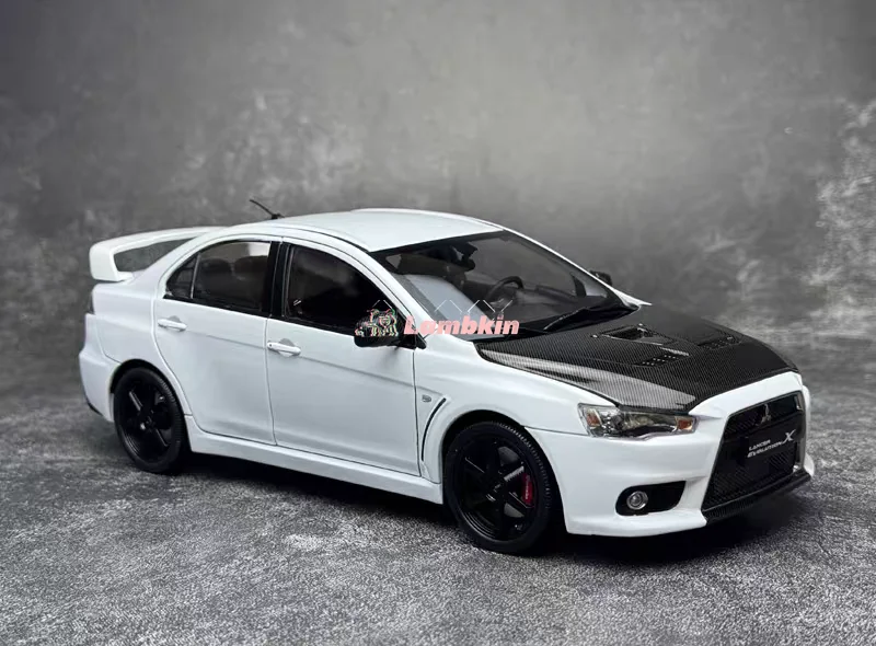 VIAT 1/18 ميتسوبيشي EVO X TE37 الجيل 10 سبيكة قابلة للفتح ضبط نموذج سيارة تحصيل هدية حلية سبيكة