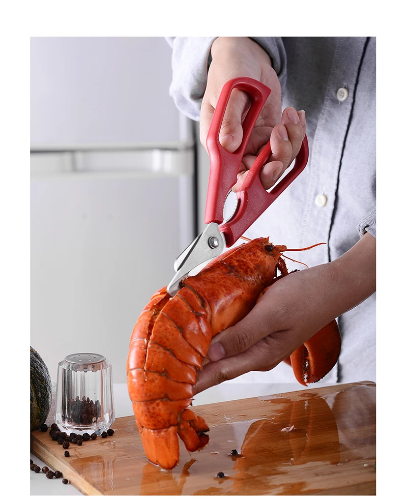 2Cr14 Edelstahl-Multifunktionsschere mit abnehmbarem Hummer- und Krabbenschere – Handwerkzeug für Meeresfrüchte in der Küche – Detail 12