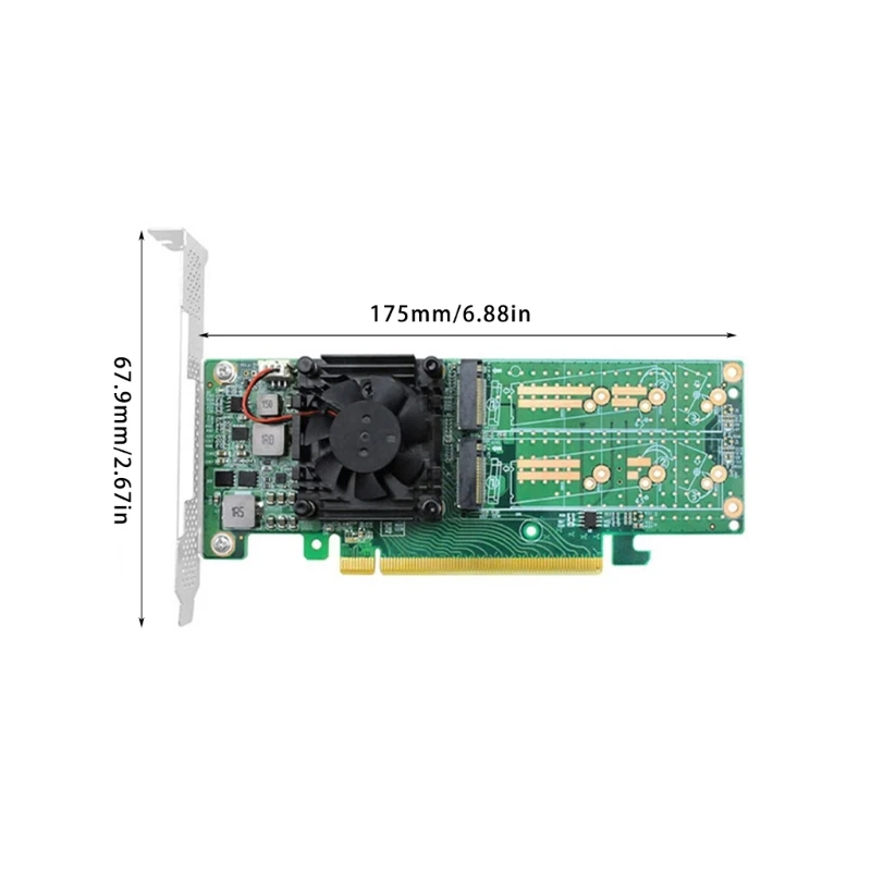 4 Port M.2 NVMe Schnittstellenkarte PLX8747 Steuerung PCIe X16 Erweiterungsadapter für Serverspeicherlösung