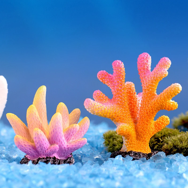 Mini Artificial Coral Cute Ornamental Fish Gifts Aquarium Decor Multicolor Resin Fashion DIY Art Craft Fish Tank Decoration