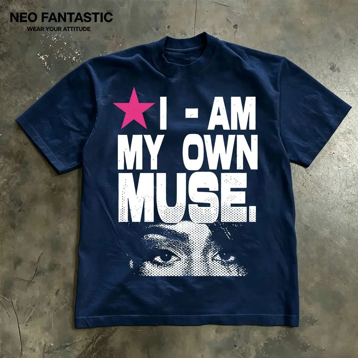 NEO pure cotton American high street alphabet portrait print short-sleeved T-shirt men's and women's ins loose and versatile top