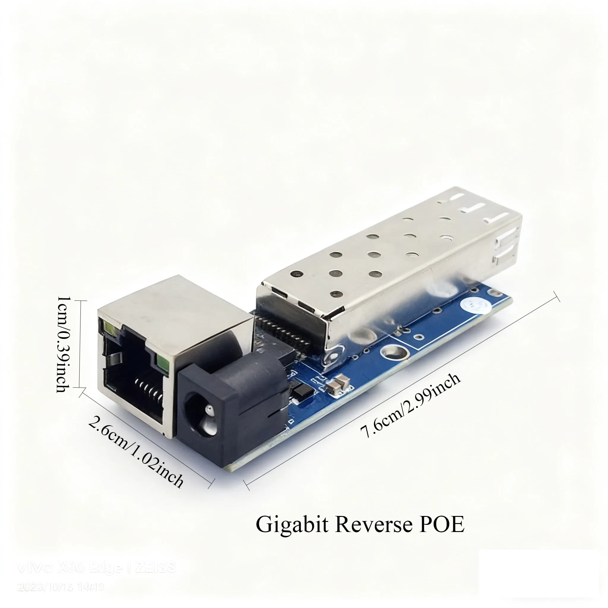 Gigabit 1.25G Mini Reverse POE Media Converter Slot SFP Transceiver RPOE 5V-24V Input 1SFP Slot 1 RJ45 Ethernet SFP Fiber Switch