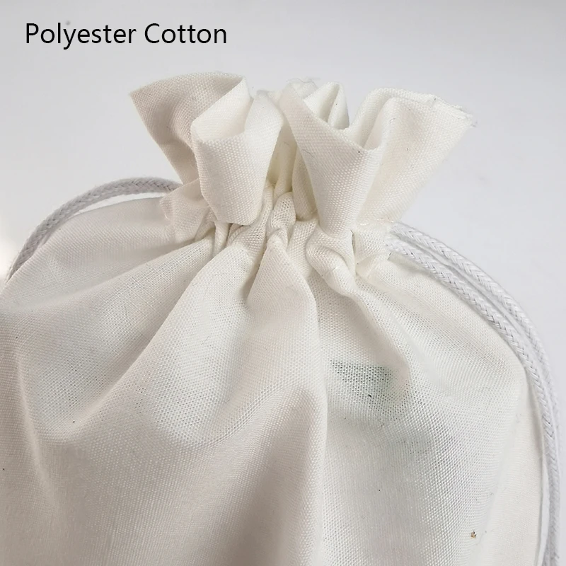 50 Pcs/Lot LOGO Printing Linen Drawstring Bags for Christmas Party Wedding High Quality Custom Cotton Pouches Personalize Sacks