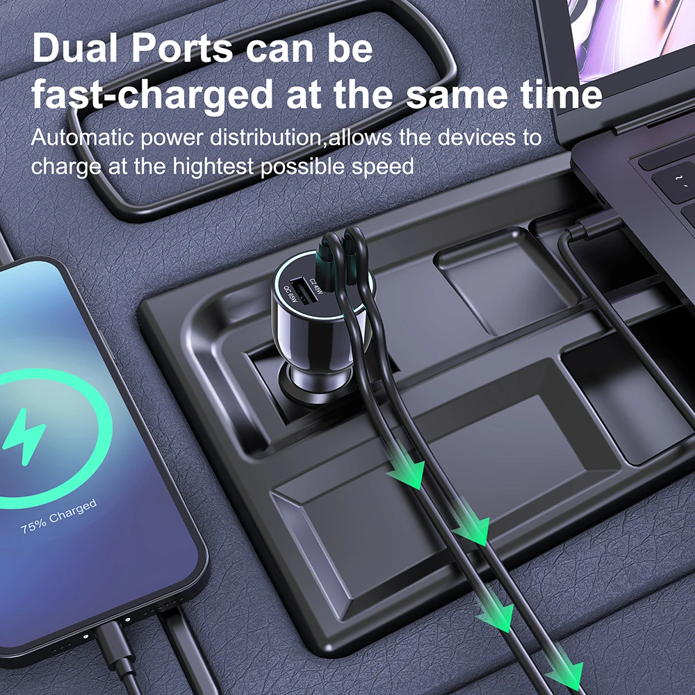 شاحن هاتف للسيارة سريع الشحن ، PD ، QC ، USB C ، محول لجهاز MacBook Pro ، iPhone 15 ، 14 ، 13 ، 12 ، xiao ، أجهزة الكمبيوتر المحمولة من smmong ، W