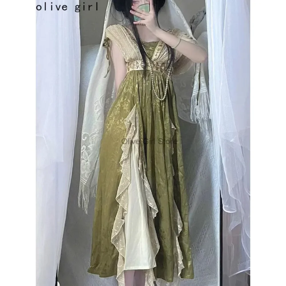 Dress Hanfu Chinese Traditional Women's Clothing Dance Lolita Retro Jacquard Elegant Dress Queen Princess Dress Cute Fairy