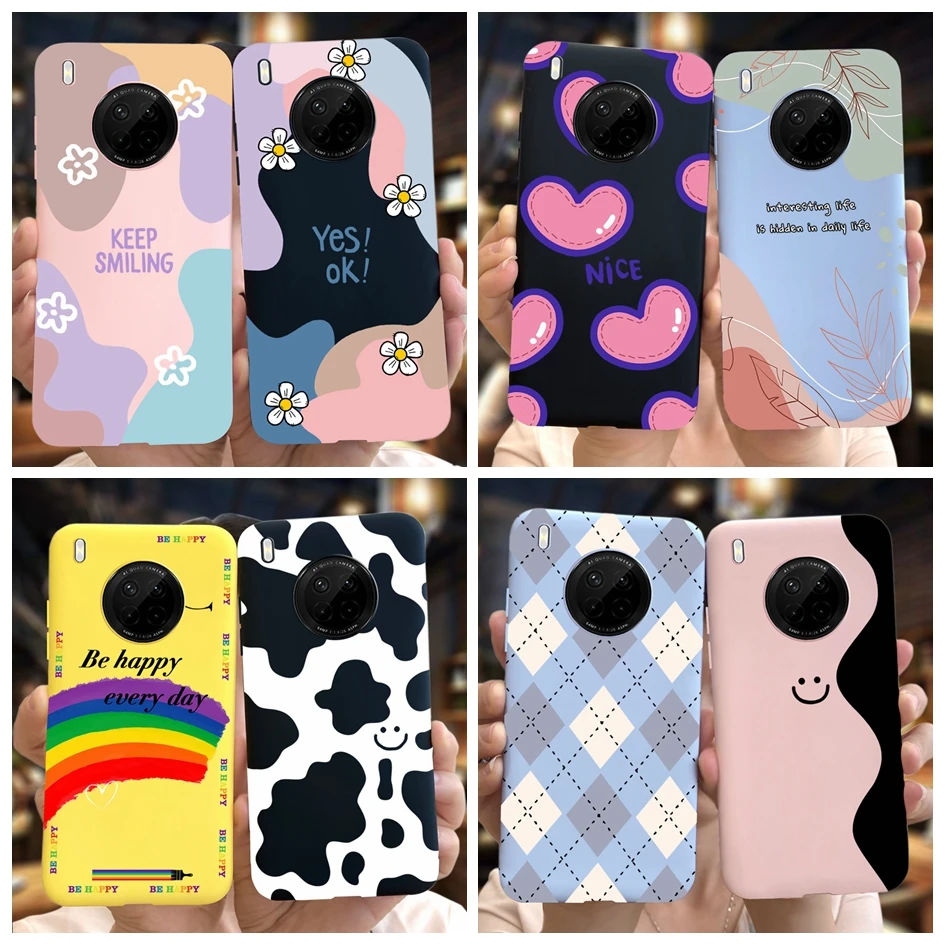 For Huawei Y9a Case on HuaweiY9a Cover Stylish Rainbow Cartoon TPU Protector For Huawei Nova Y9a FRL-22 FRL-23 Bumper Soft Funda