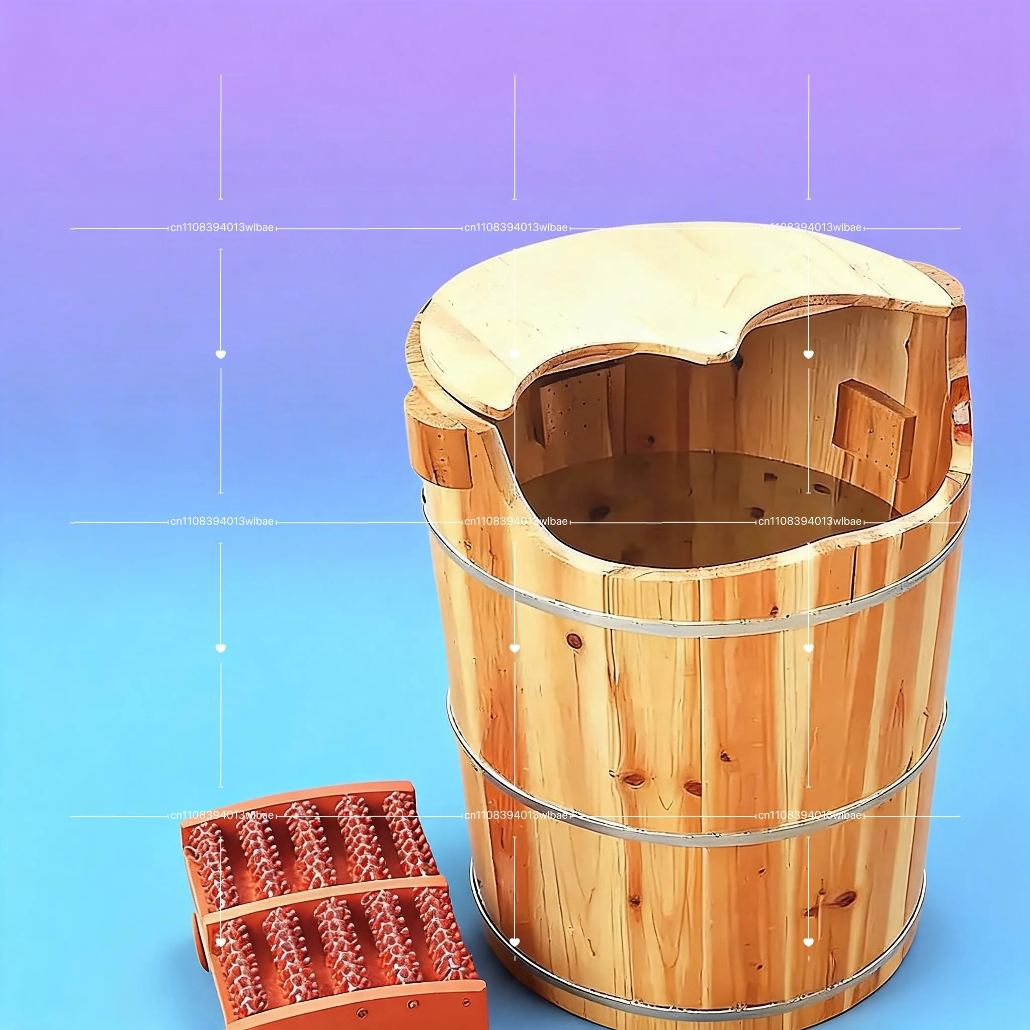Natural Wood Sitz Bath Steamer Set for Hemorrhoid Relief & Feminine Care Herbal view 3