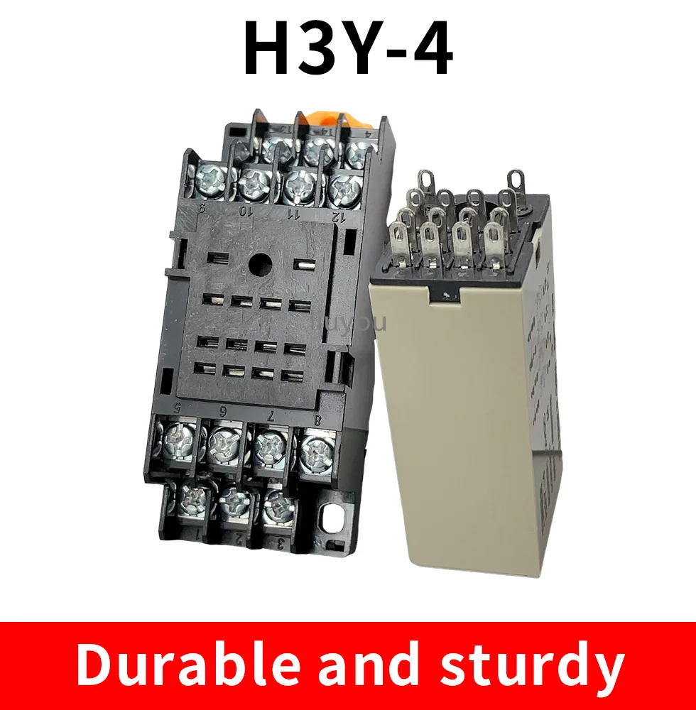 1set H3Y-4 Power On Time Delay Relay  Timer DPDT 14Pins  H3Y-4 1-60sec/ 3 Minute-60Minute  220v 110V 24V 12V