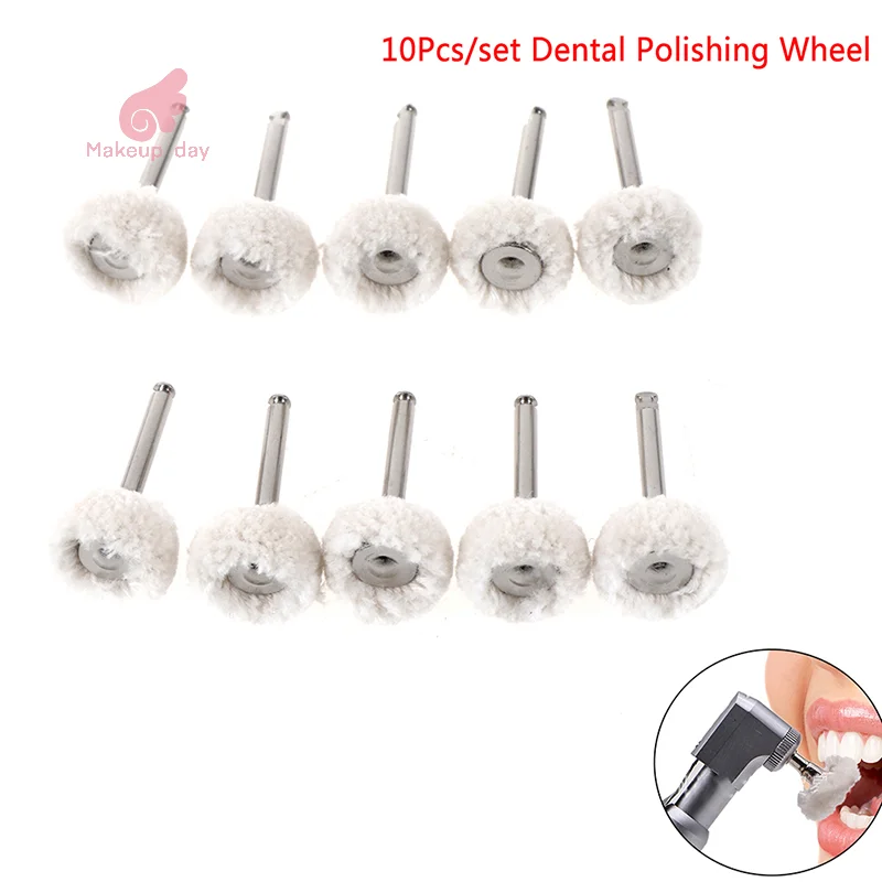

10Pcs/Set Dental Polishing Wheel Wool Cotton Polishing Pad Brushes Rotary Tools