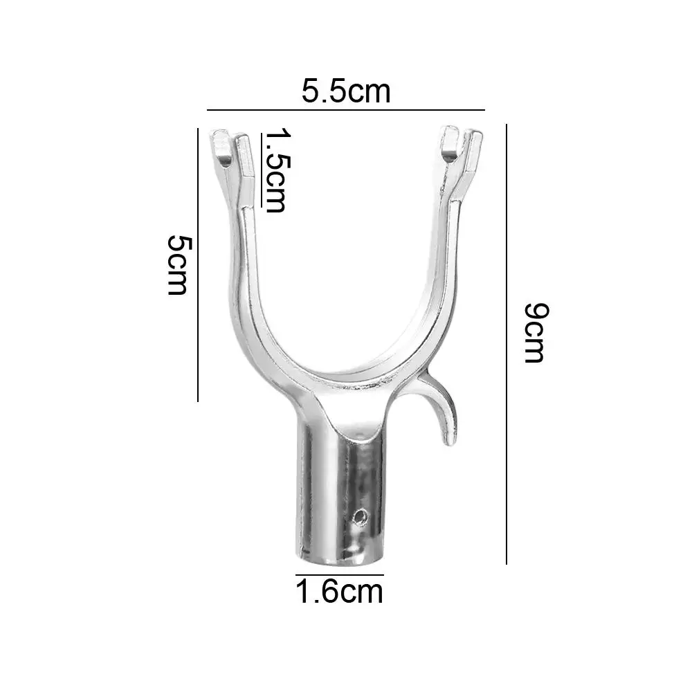 U Shaped Clothes Rod Joint Aluminum Alloy Portable Clothes Rod Metal Head Durable Laundry Hanging Fork Balcony