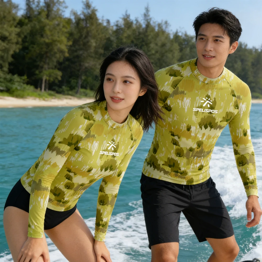 Rash Guard Long Sleeve Women's and Men's Beachwear Luxury Surfing Clothing High Quality Surf Swimming Top for Tour Water Sport