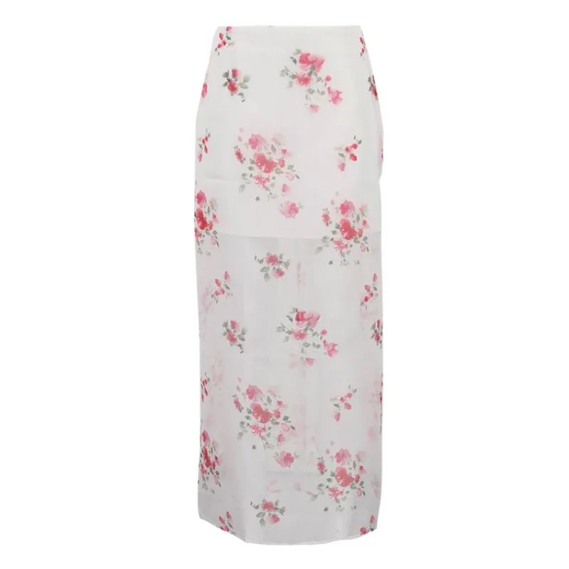 Talenza Fashion Slim Print Women's Skirt Casual High Waist Ankle Length Skirts Vintage Classic Patchwork Skirt Female Clothing