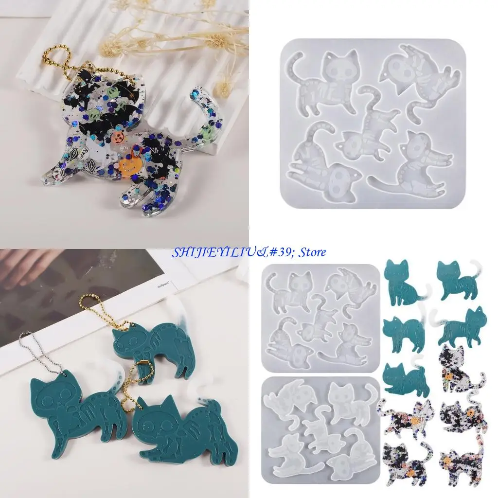 

E21f Силиконовые кошки Серьги для ключей Клавицы плесень крепкие серьги смоля