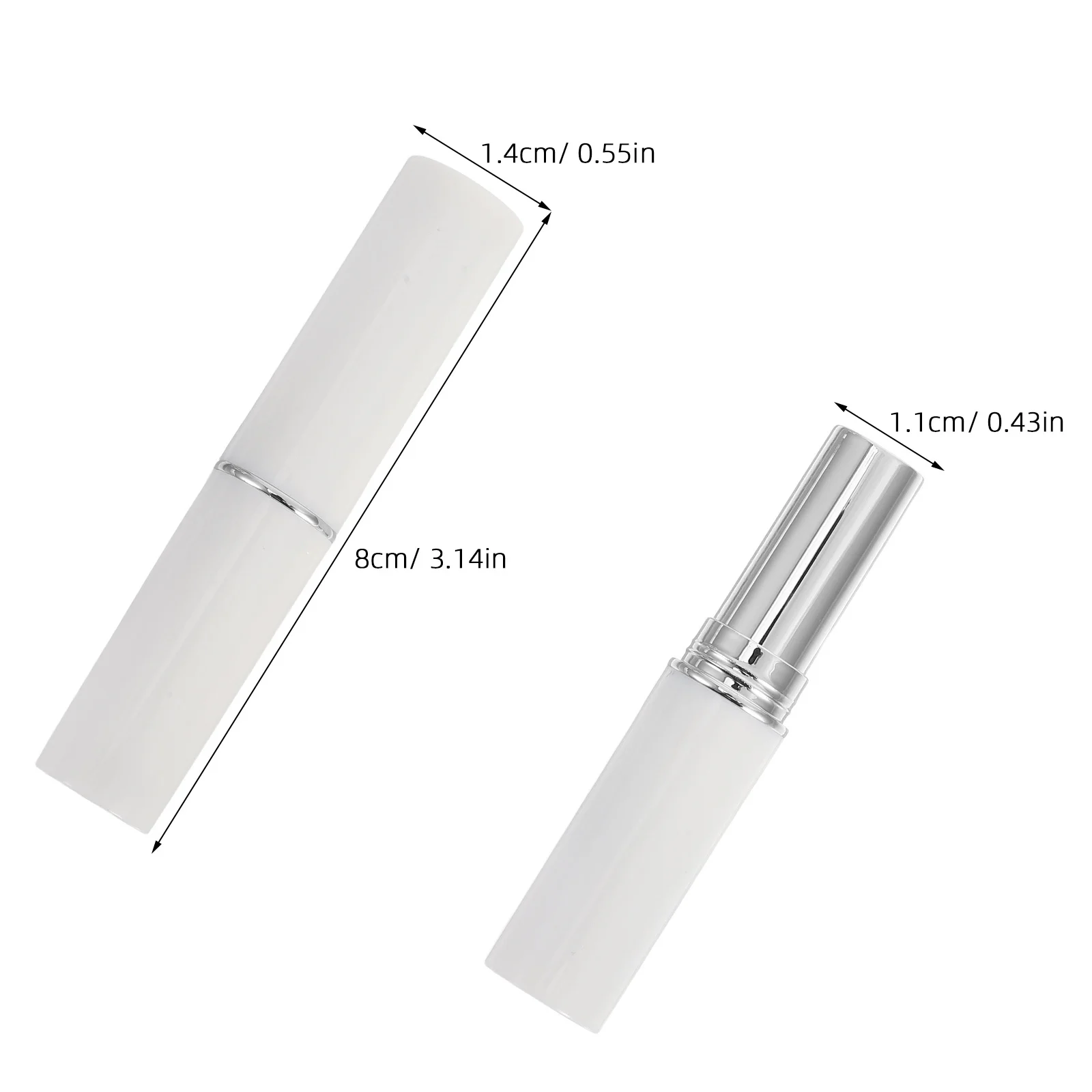 6 piezas 2. Tubos de bálsamo labial de plástico vacíos, contenedores de brillo de labios DIY, recargables para cosméticos hechos a mano, 3 dorados, 3 plateados