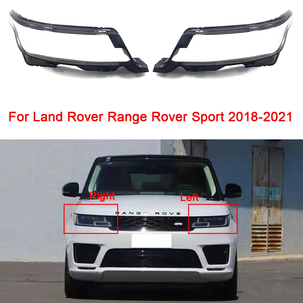 

Car Front Headlight Cover Headlamps Transparent Glass Lampshade Shell Accessories For Land Rover Range Rover Sport 2018-2021