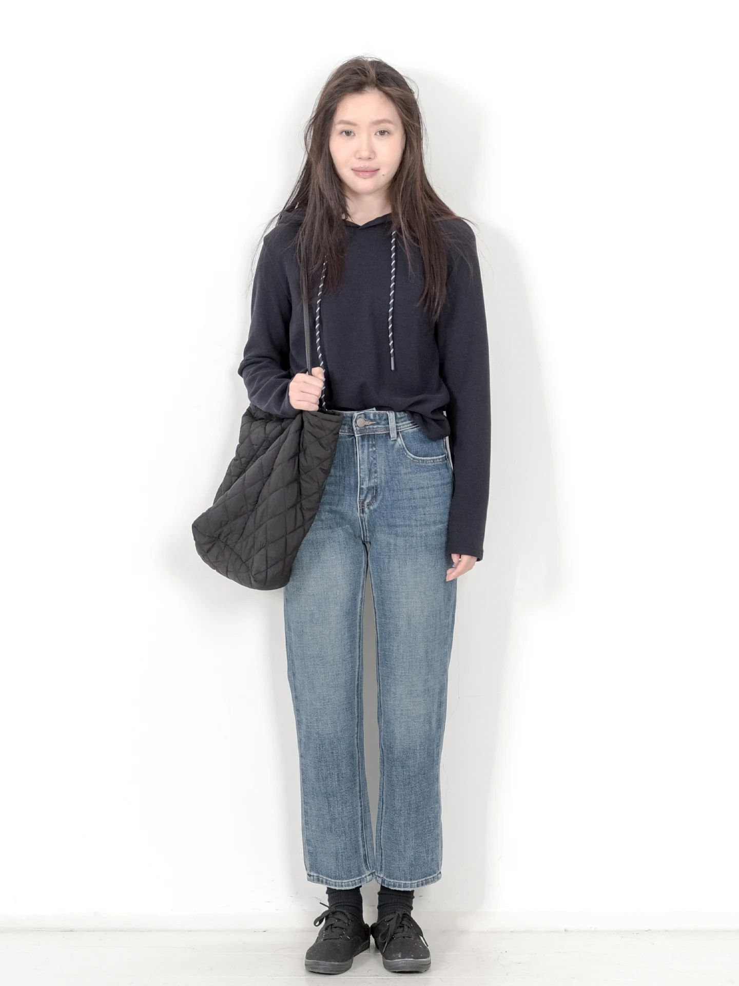 

Женская футболка Thiened с вышивкой и капюшоном Fce Long Sve, осень-зима, простое нижнее белье для колледжа, базовое нижнее белье