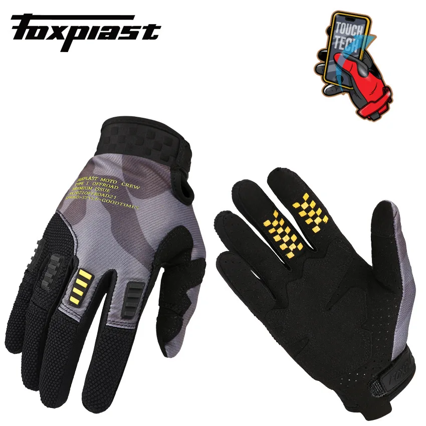 SMX 5 colors summer Motorcycle Gloves Genuine Leather Men\'s Motocross Racing  Gloves Spring Autumn Touch Screen Guantes Moto