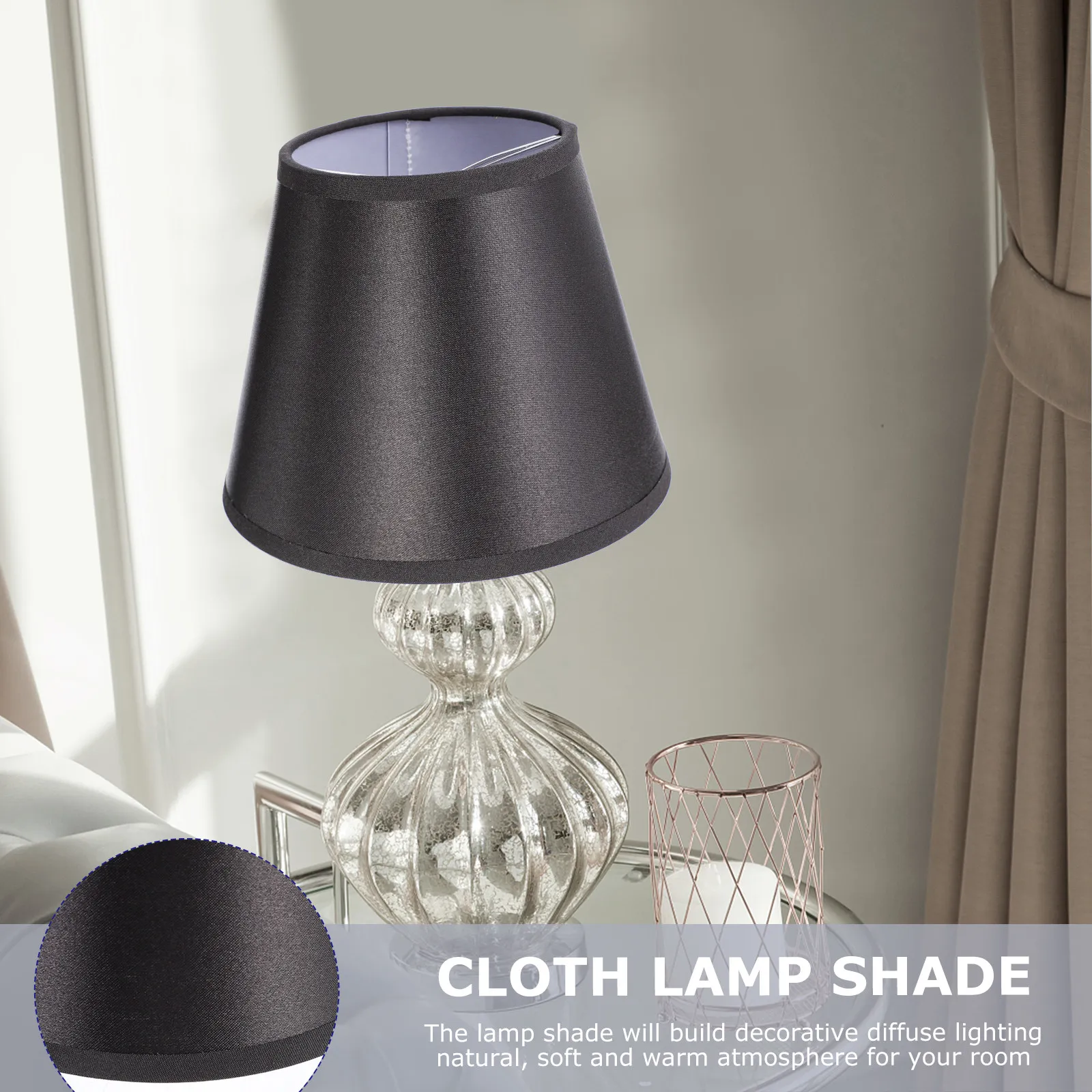 

1 шт. Декоративный тканевый абажур-клипса в форме пузырька для напольных, потолочных и настенных светильников в гостиную и спальню, аксессуар для декоративного освещения