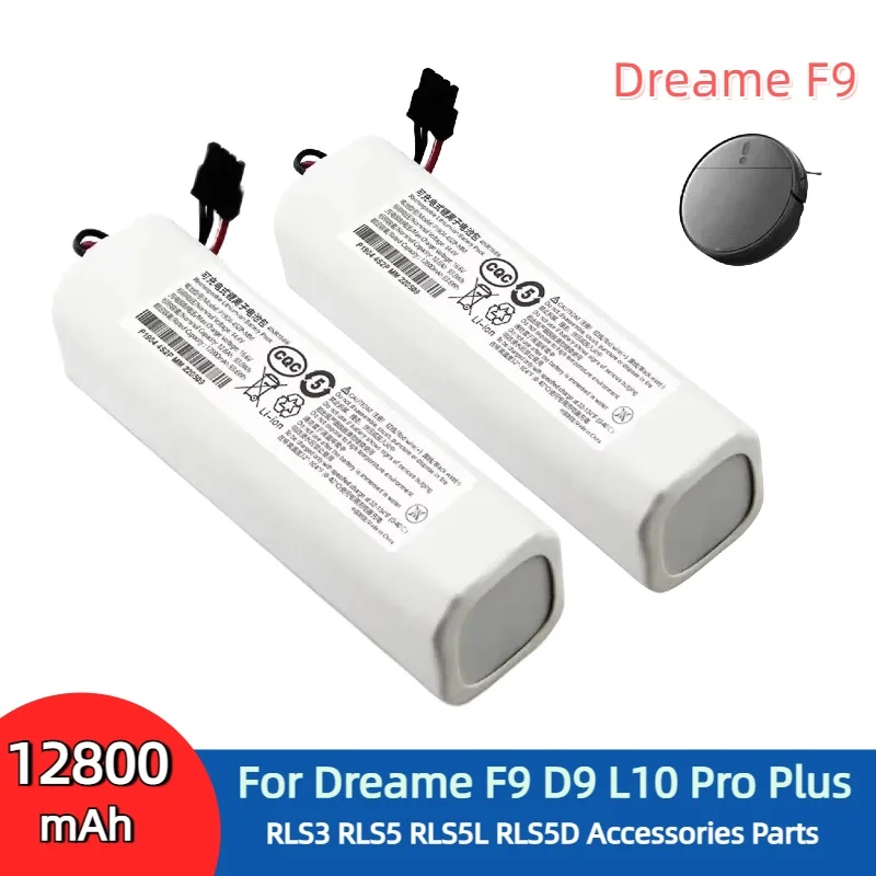 

100% Original 14.4V 12800mAh Robotic Vacuum Cleaner Replacement Battery For Dreame F9 D9 L10 Pro Plus RLS3 RLS5 RLS5L RLS5D Part