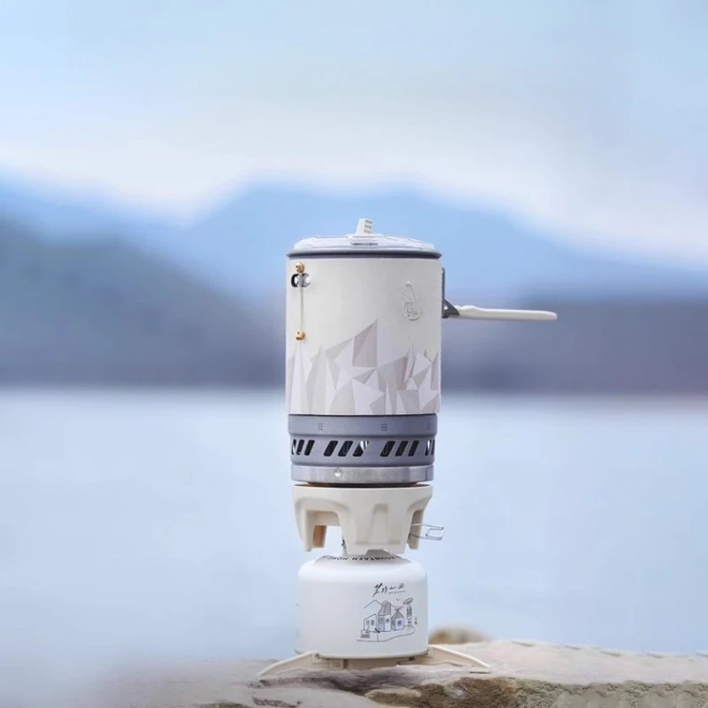 

Collected heat cooking system, outdoor stove and pot combination, camping equipment windproof integrated stove and pot