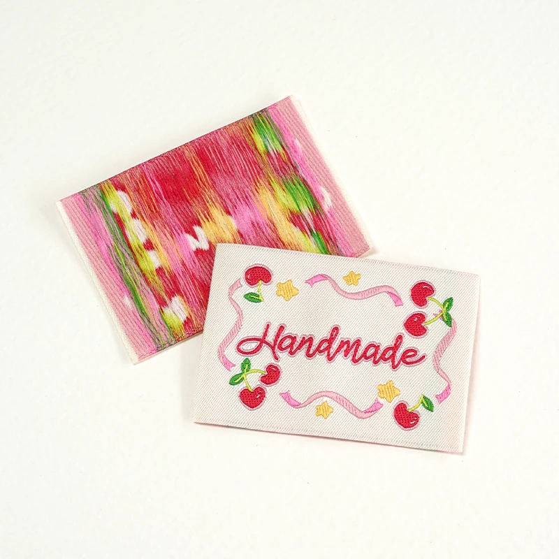 Spot handmade cloth label，colorful woven mark DIY  clothes pet bib sewing accessories