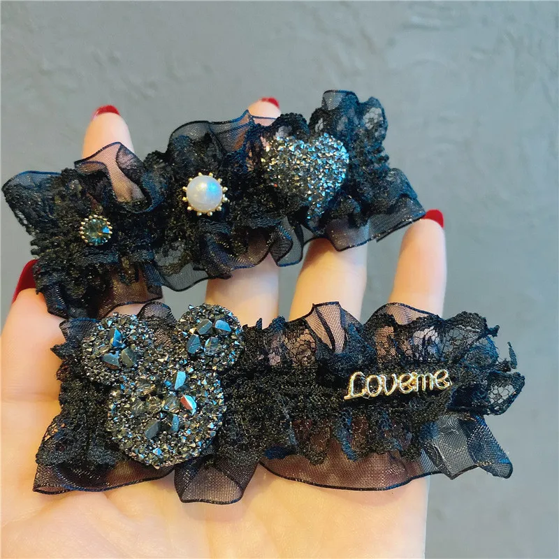 Non Slip Fabric Headband for Women Korean Style Rhinestone Sweet Daily Wear Premium Soft Lightweight Comfortable Accessoires