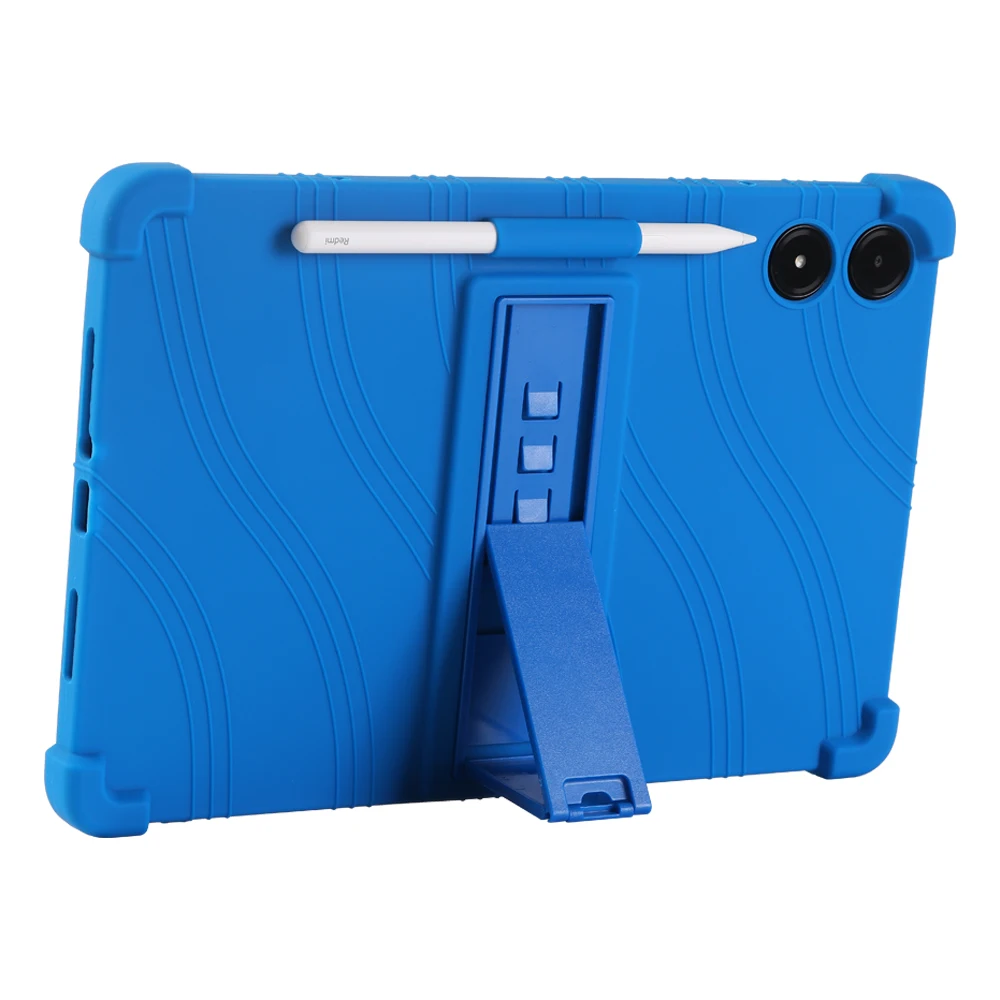Capa de silicone macio para xiaomi poco pad 2024 12.1 polegadas 2405cpcfbg ajustável multi-ângulos suporte capa à prova de choque tablet escudo #   $