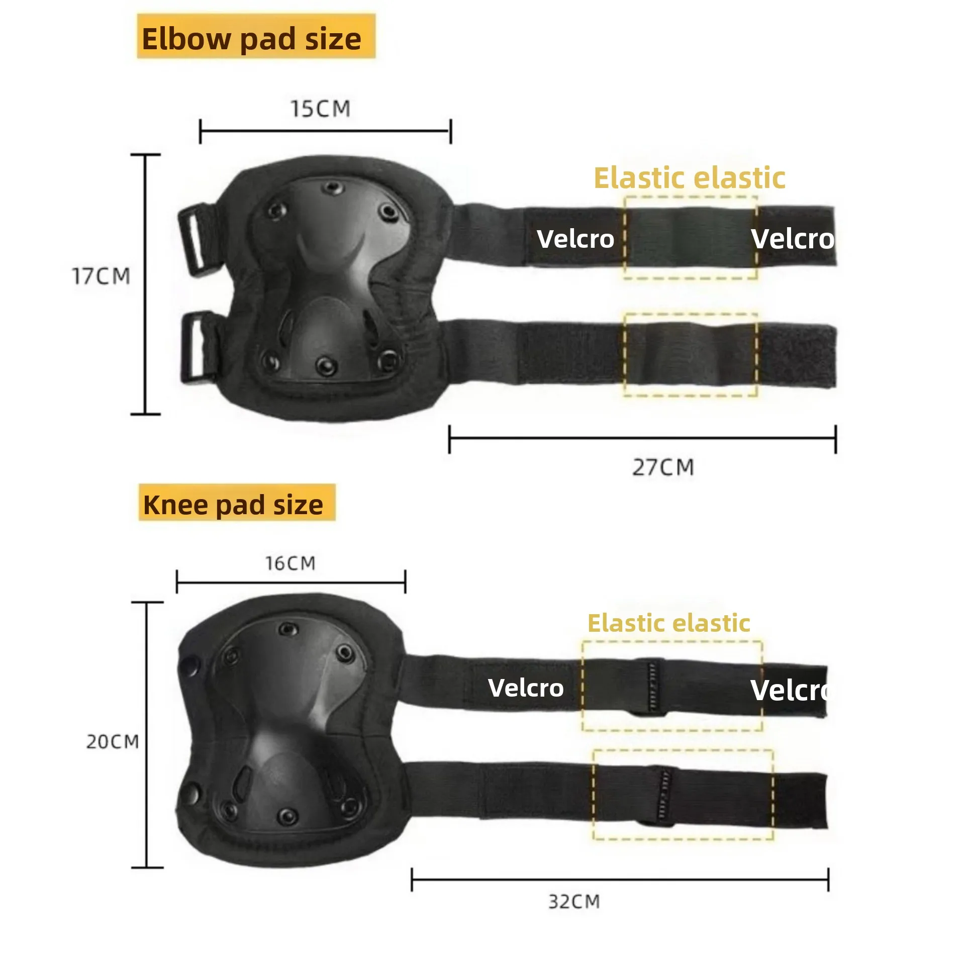 Transformers Knee Pads and Elbow Pads Four-piece Set CS Sports Protective Gear Soft Shell Outdoor Crawling Training Protective