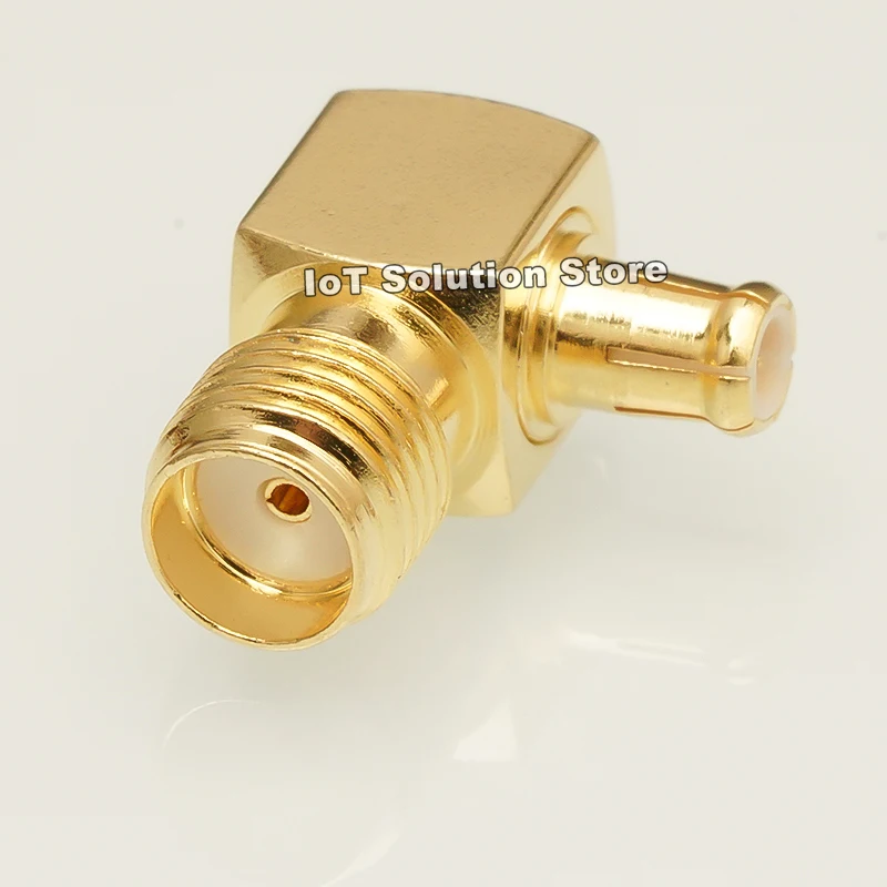 Male MCX to SMA Female Right-angle Connector Adapter Converter RF Coaxial Joint