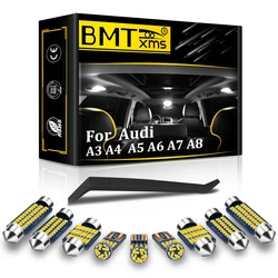 BMTxms Interior LED Light Fit For Audi A3 8L 8V 8P A4 B5 B6 B7 B8 A5 A6 C5 C6 C7 A7 A8 D2 D3 Vehicle Map Dome Trunk Lights Kit