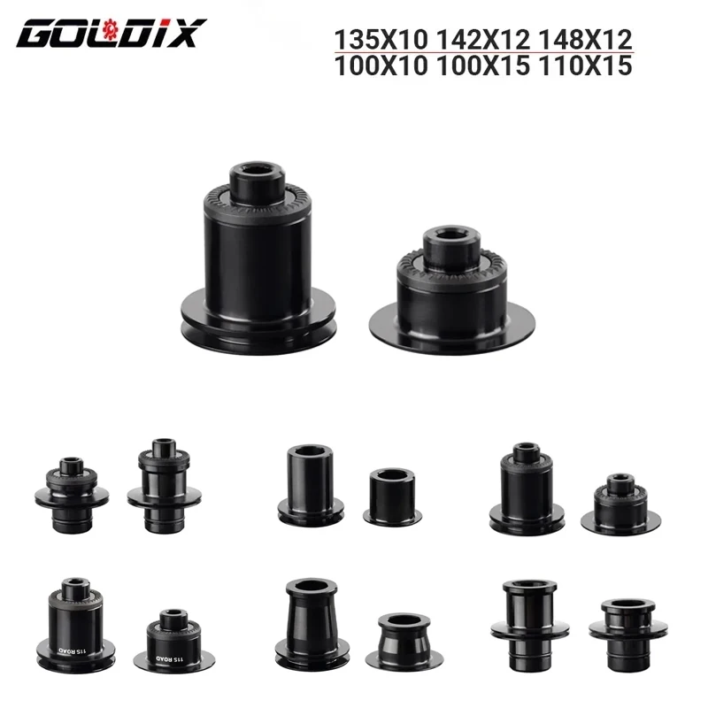 

GOLDIX MTB/Road Bike Hub Adapter QR/Thru-Axle Conversion Kit Multi-Size Compatibility (100x9 to 148x12) Axle Adapters Bike part