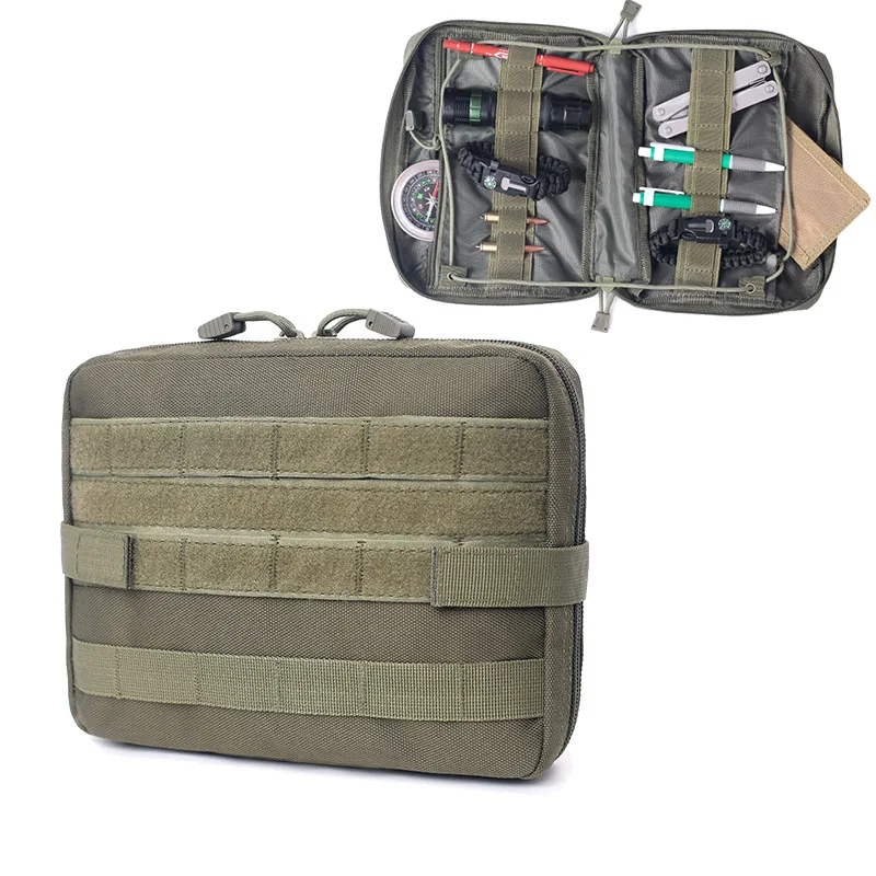 Durable Nylon Outdoor Tactical Waist Bag, EDC Airsoft Molle Tool, Zipper Pack, Accessory Belt, Hanging Pouch