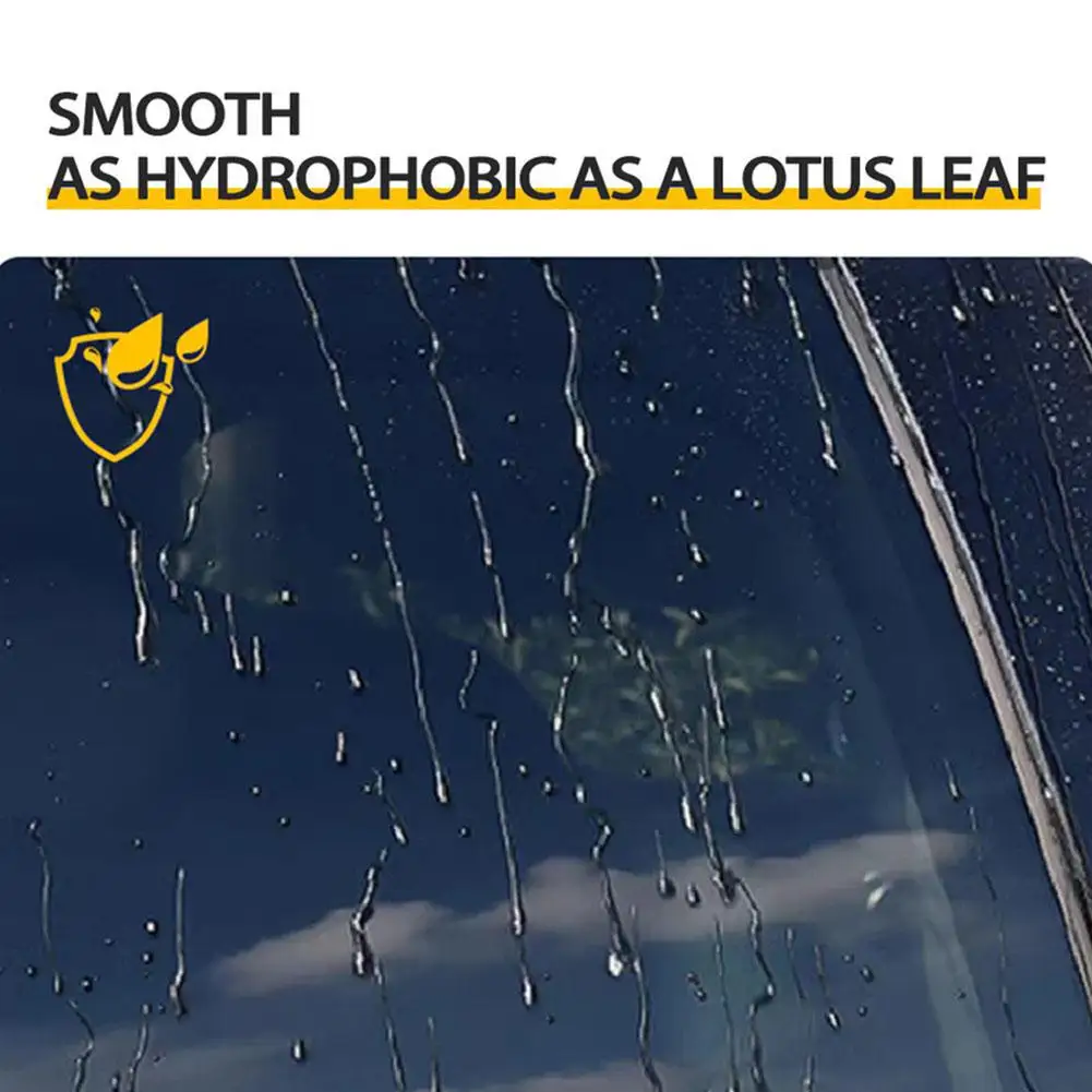 Car Glass Polish Liquid With Towel Sponge Removes Water Car Streak-Free Accessories Stains Visibility Haze-Free Enhances Spary