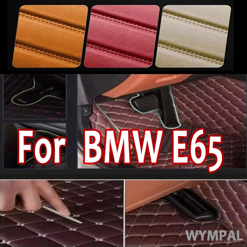 

Luxury Custom Automotive Car Floor Mats For BMW E65 2001 2002 2003 2004 2005 2006 Auto Leather Men Women Car Mats Full Mats
