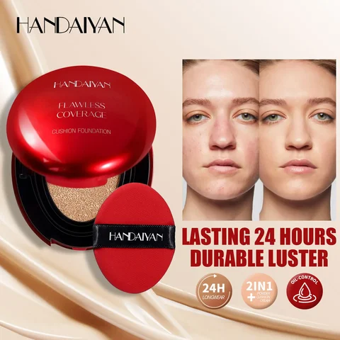 Korean Air Cushion Foundation - Light Natural Moisturizing Concealer Whitening Oil-Control Women's Long-lasting Makeup Base