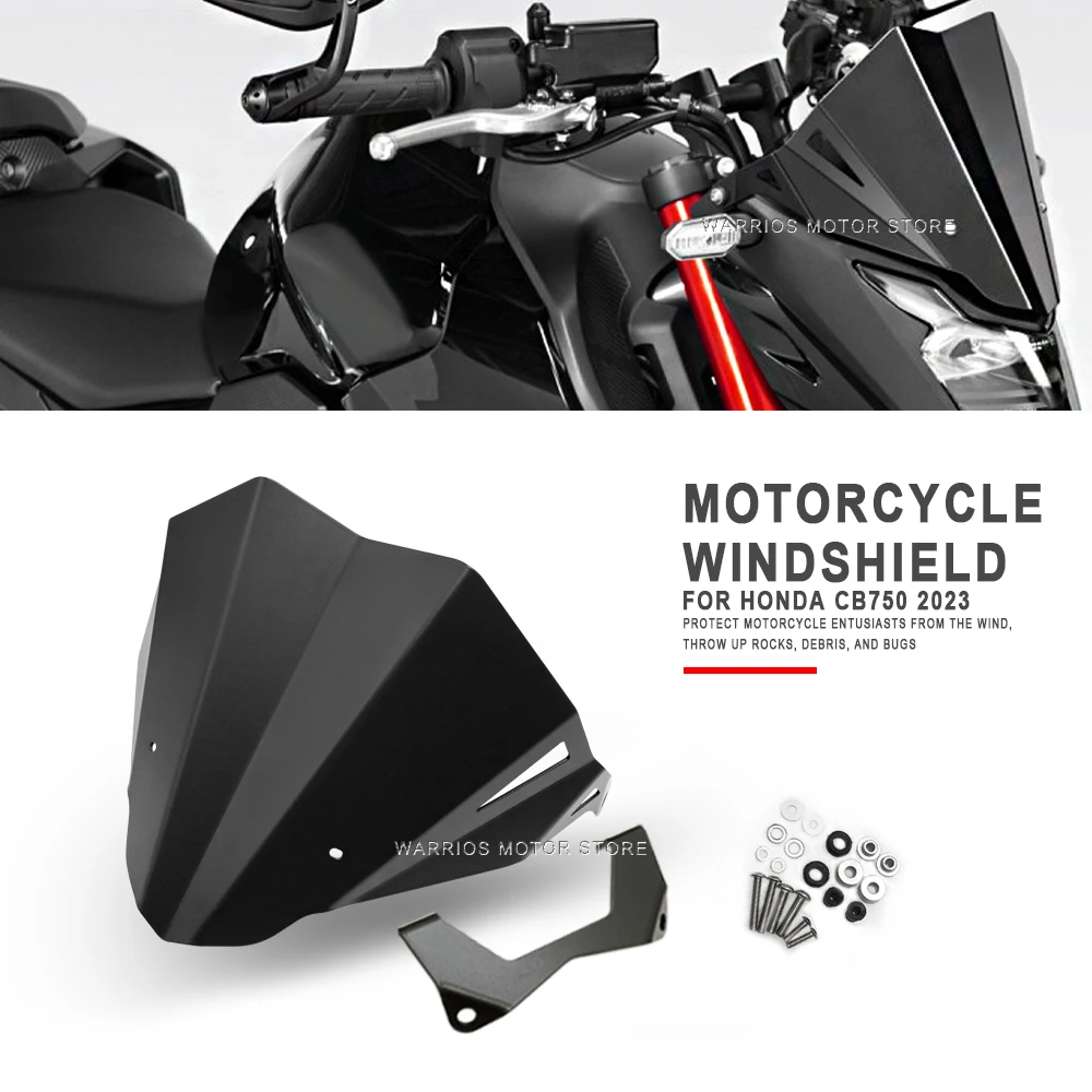 

Motorcycle Windshield Aluminum Wind Deflector Windscreen For HONDA CB750 CB 750 HORNET 2023