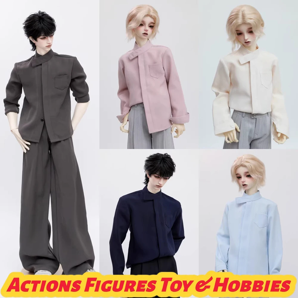 1/3 1/4 Scale Hidden Button Stand Collar Shirt Wide Legged Suit Pants Model for ID75 Dragon Soul 73 POPO68 SD10 MSD CD DIY